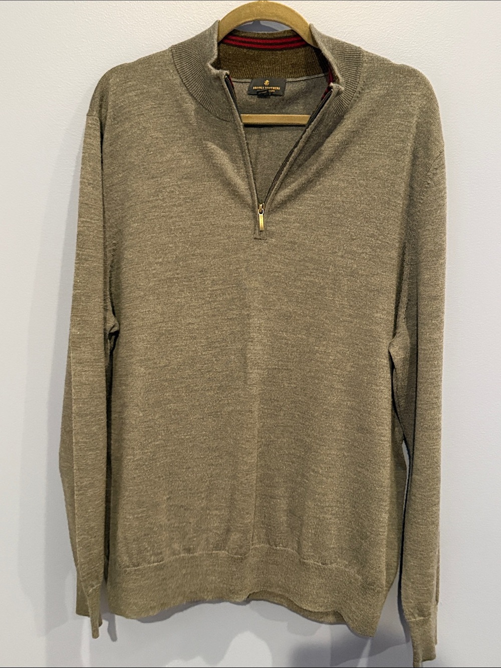 Brooks Brothers Merino Wool Quarter Zip